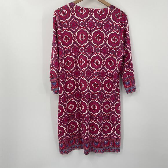 Coolibar Oceanside Tunic Dress UPF 50+ Sun Protection Mini Printed Pink Womens L - Picture 3 of 7